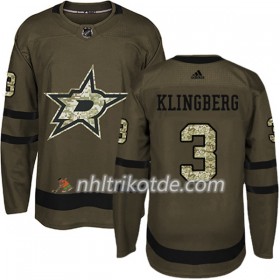 Dallas Stars Trikot John Klingberg 3 Adidas 2017-2018 Camo Grün Authentic - Herren
